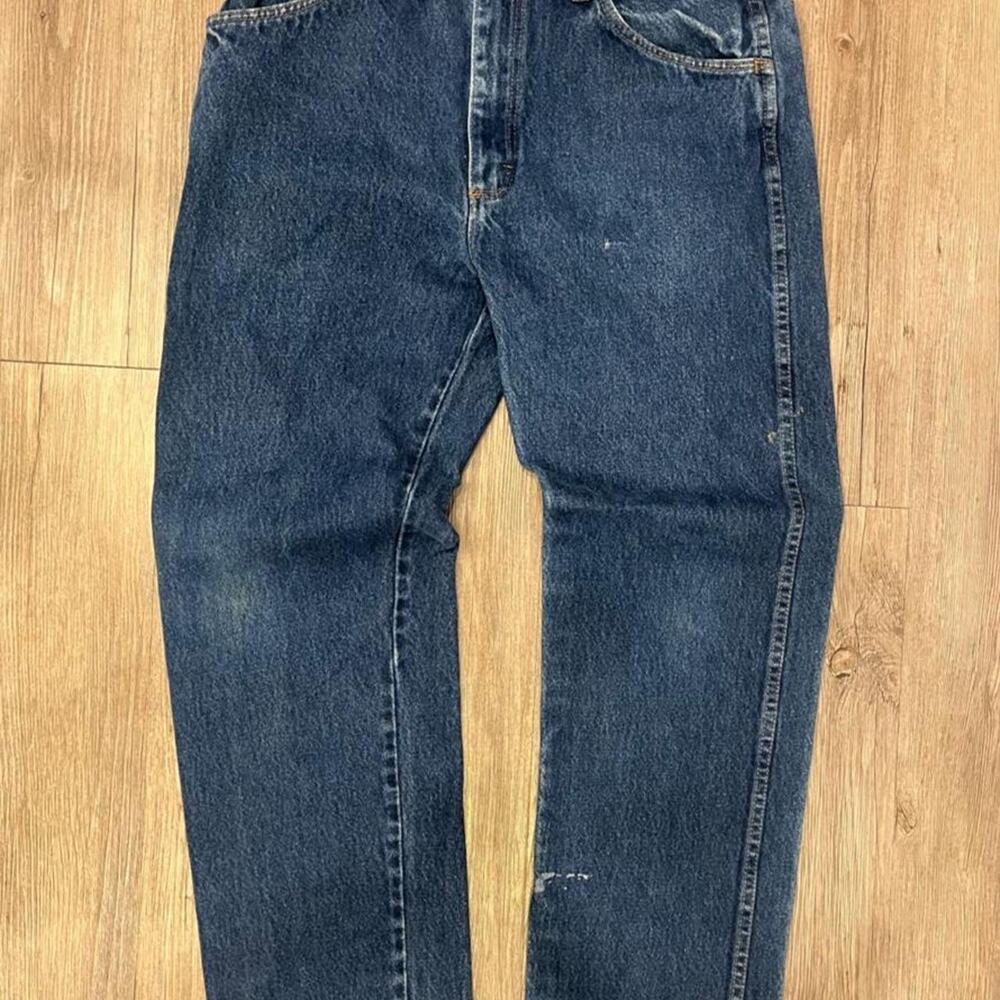 Rustler 34x30 jeans faded blue wash with a relaxed straight-leg fit